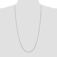14K White Gold 30" Diamond-Cut Parisian Wheat Chain with Lobster Clasp by Oro Pregiato