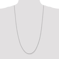 14K White Gold 30" Diamond-Cut Rope Chain Necklace, 2.0mm Solid Rhodium-Plated with Lobster Clasp