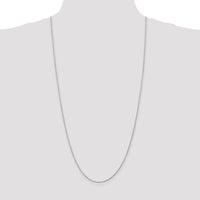 14K White Gold 30" Diamond-Cut Rope Chain Necklace with Lobster Clasp - 1.3mm Width by 0