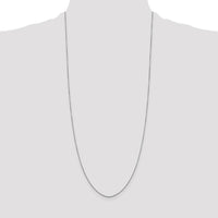 14K White Gold 30" Diamond-Cut Round Cable Chain with Lobster Clasp by Monteluci Fine Jewelry