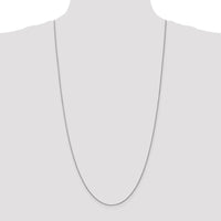 14K White Gold 30" Diamond-Cut Spiga Chain Necklace with Lobster Clasp by Oro Pregiato