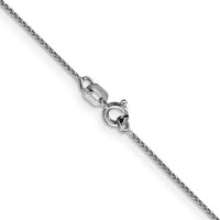 14K White Gold 30" Diamond-Cut Spiga Chain with Lobster Clasp - 0.85mm Width by Oro Pregiato