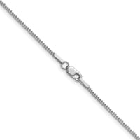 14K White Gold 30" Franco Chain with Lobster Clasp - 0.9mm Width by Oro Pregiato