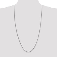 14K White Gold 30" Franco Chain with Lobster Clasp - 1.5mm Width by Oro Pregiato