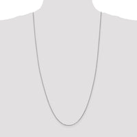 14K White Gold 30-inch Box Chain Necklace with Lobster Clasp - Polished Finish by Oro Pregiato