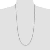 14K White Gold 30-Inch Flat Beveled Curb Chain Necklace - Polished Finish by 0