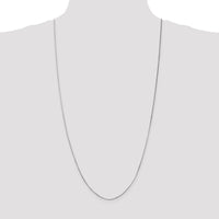 14K White Gold 30" Octagonal Snake Chain with Lobster Clasp - Rhodium Plated Finish by Oro Pregiato