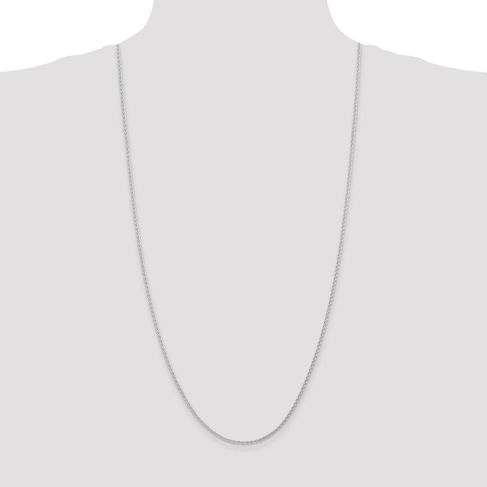 14K White Gold 30" Parisian Wheat Chain with Lobster Clasp - 1.75mm Width by Oro Pregiato