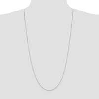 14K White Gold 30" Polished Octagonal Snake Chain Necklace with Lobster Clasp by Oro Pregiato