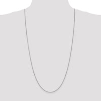 14K White Gold 30" Snake Chain with Lobster Clasp - 1.4mm Width by Oro Pregiato