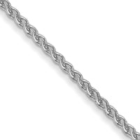 14K White Gold 30" Spiga Chain with Lobster Clasp - 1.05mm Width by Monteluci Fine Jewelry