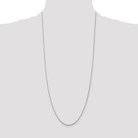 14K White Gold 30" Spiga Chain with Lobster Clasp - 1.05mm Width by Monteluci Fine Jewelry