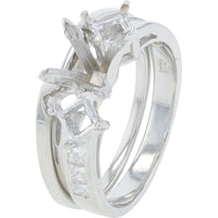 14K White Gold .33 Carat Diamond Bridal Set Semi-Mount - Classic Elegance Wedding Ring