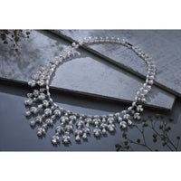 14K White Gold 39.83 Carat Mixed Shape Special Necklace with Pear and Marquise Lab Diamonds in Prong Settings - 69 Pear & 121 Marquise Stones - Covaloro Fine Jewelry