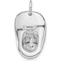 14K White Gold 3D Fireman's Helmet Charm with Rhodium Finish