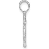 14K White Gold 3D Nautical Ship’s Wheel Pendant Charm - Rhodium Plated by Oro Pregiato