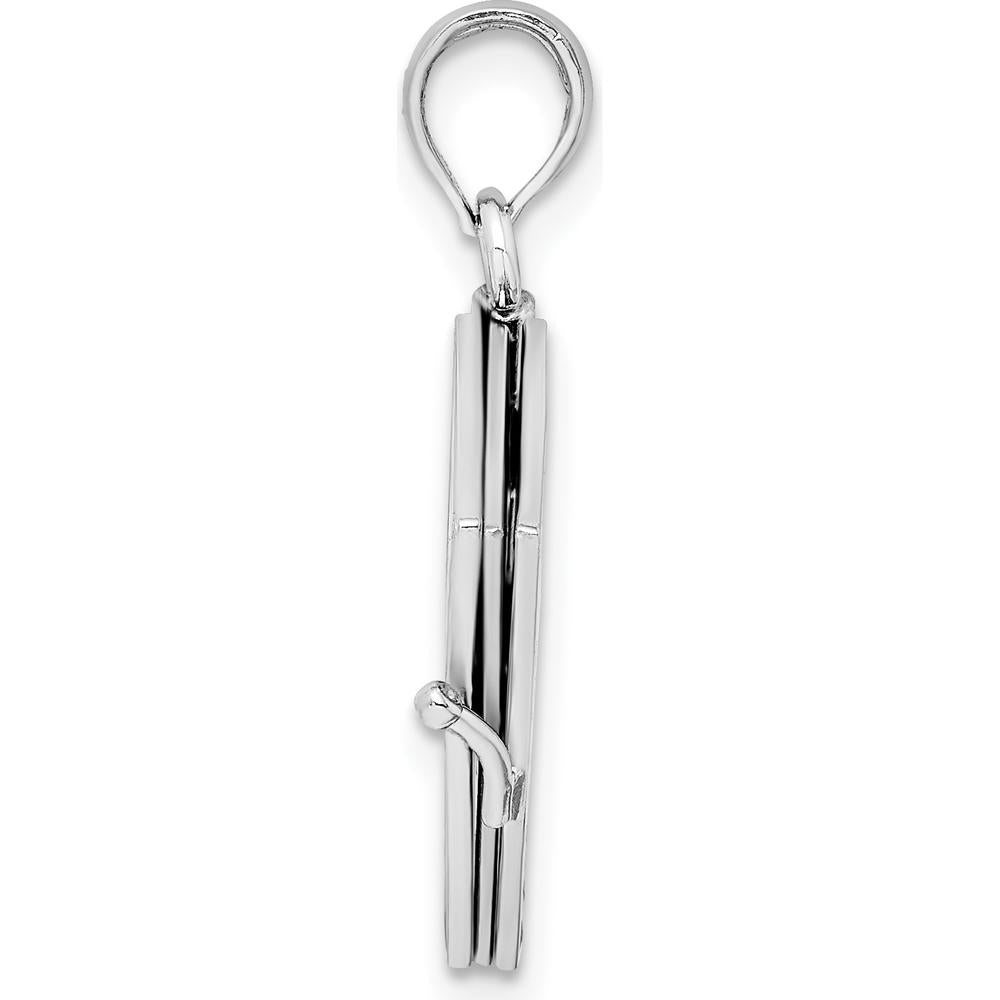 14K White Gold 3D THE TEN COMMANDMENTS Book Pendant with Moveable Pages by Oro Pregiato