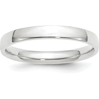14K White Gold 3mm Comfort Fit Wedding Band - Lightweight & Polished Finish Size 11 by 0