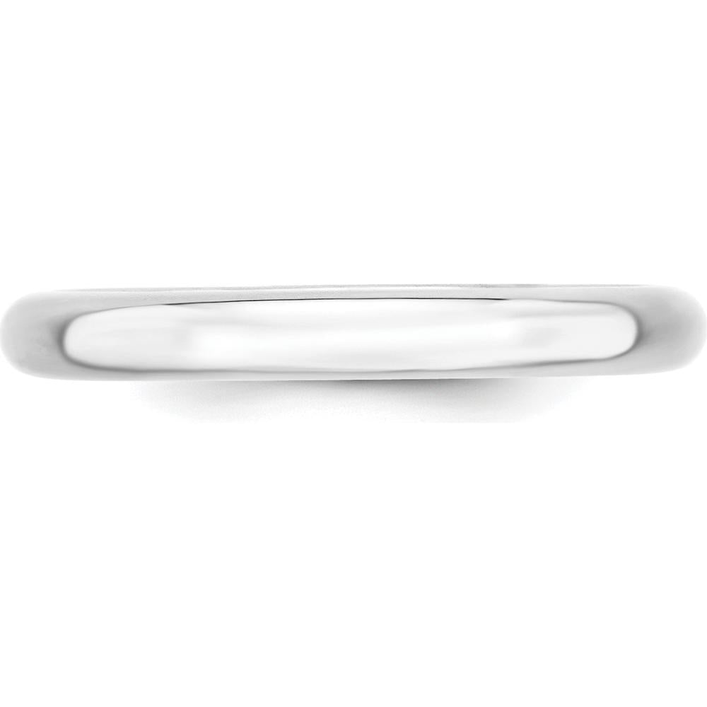 14K White Gold 3mm Comfort Fit Wedding Band with Polished Finish by 0