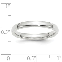 14K White Gold 3mm Comfort Fit Wedding Band with Polished Finish by 0