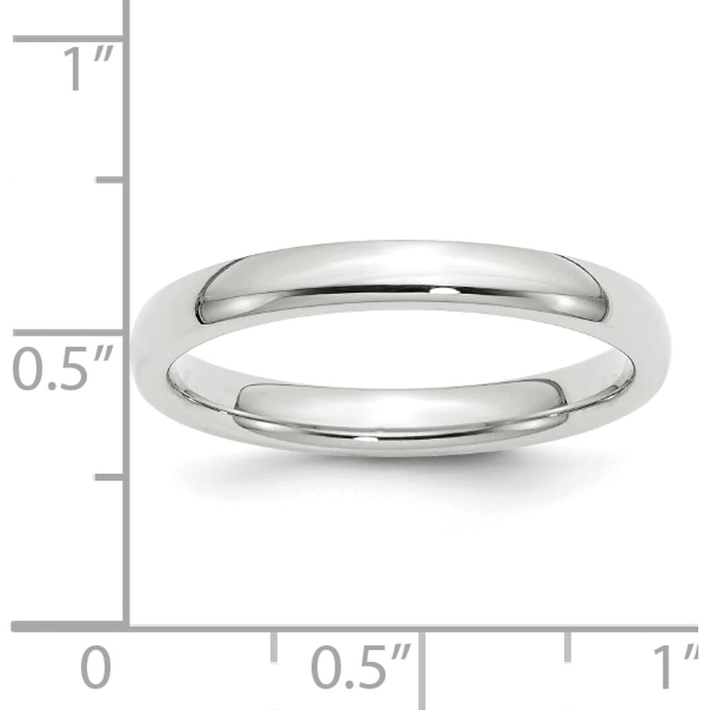 14K White Gold 3mm Comfort Fit Wedding Band with Polished Finish by 0