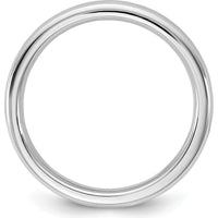 14K White Gold 3mm Domed European Comfort Fit Wedding Band - Polished Finish by 0