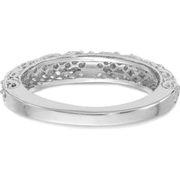 14K White Gold 3mm Filigree Wedding Band with Polished Rhodium Finish by Luciano & Cie