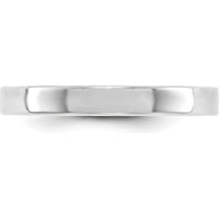 14K White Gold 3mm Lightweight Flat Wedding Band - Size 9.5 by Luciano & Cie