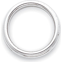 14K White Gold 3mm Milgrain Half Round Wedding Band - Size 6.5-6.75 by Luciano & Cie