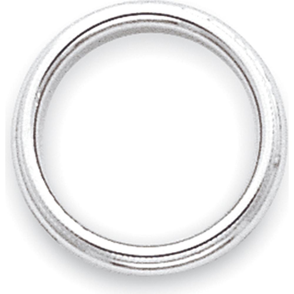 14K White Gold 3mm Milgrain Half Round Wedding Band - Size 6.5-6.75 by Luciano & Cie