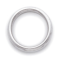14K White Gold 3mm Milgrain Half Round Wedding Band - Size 6.5-6.75 by Luciano & Cie