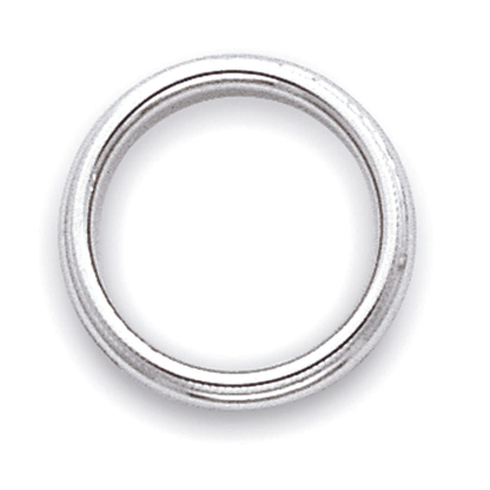 14K White Gold 3mm Milgrain Half Round Wedding Band - Size 6.5-6.75 by Luciano & Cie