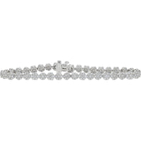14K White Gold 4.00 Carat Diamond Tennis Bracelet