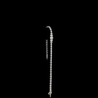 14K White Gold 4.53 Carats Oval Cut Lab Diamond Graduating Riviera Bracelet in Prong Setting - E-F Color, VVS2 Clarity - Covaloro Fine Jewelry