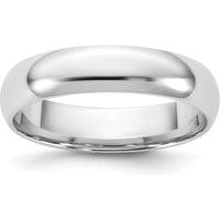 14K White Gold 4.5mm Comfort Fit Band - Unisex Wedding Band by 0