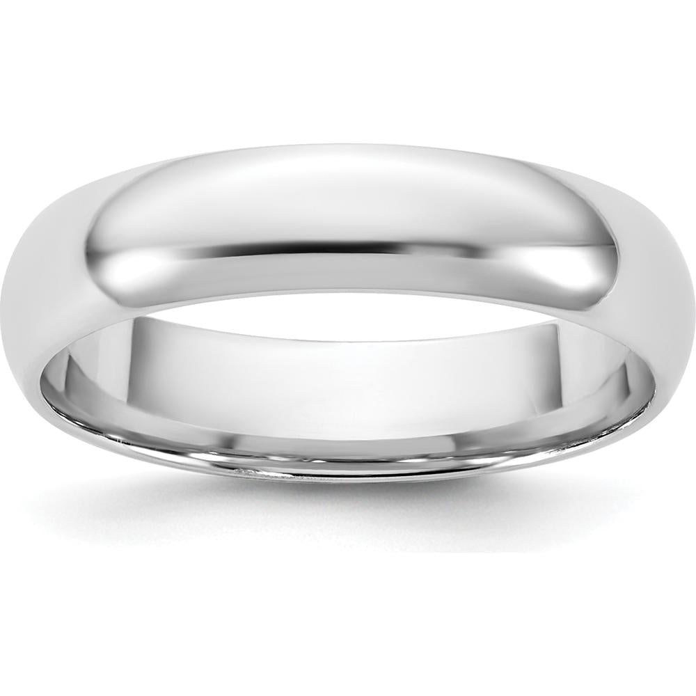 14K White Gold 4.5mm Comfort Fit Band - Unisex Wedding Band by 0