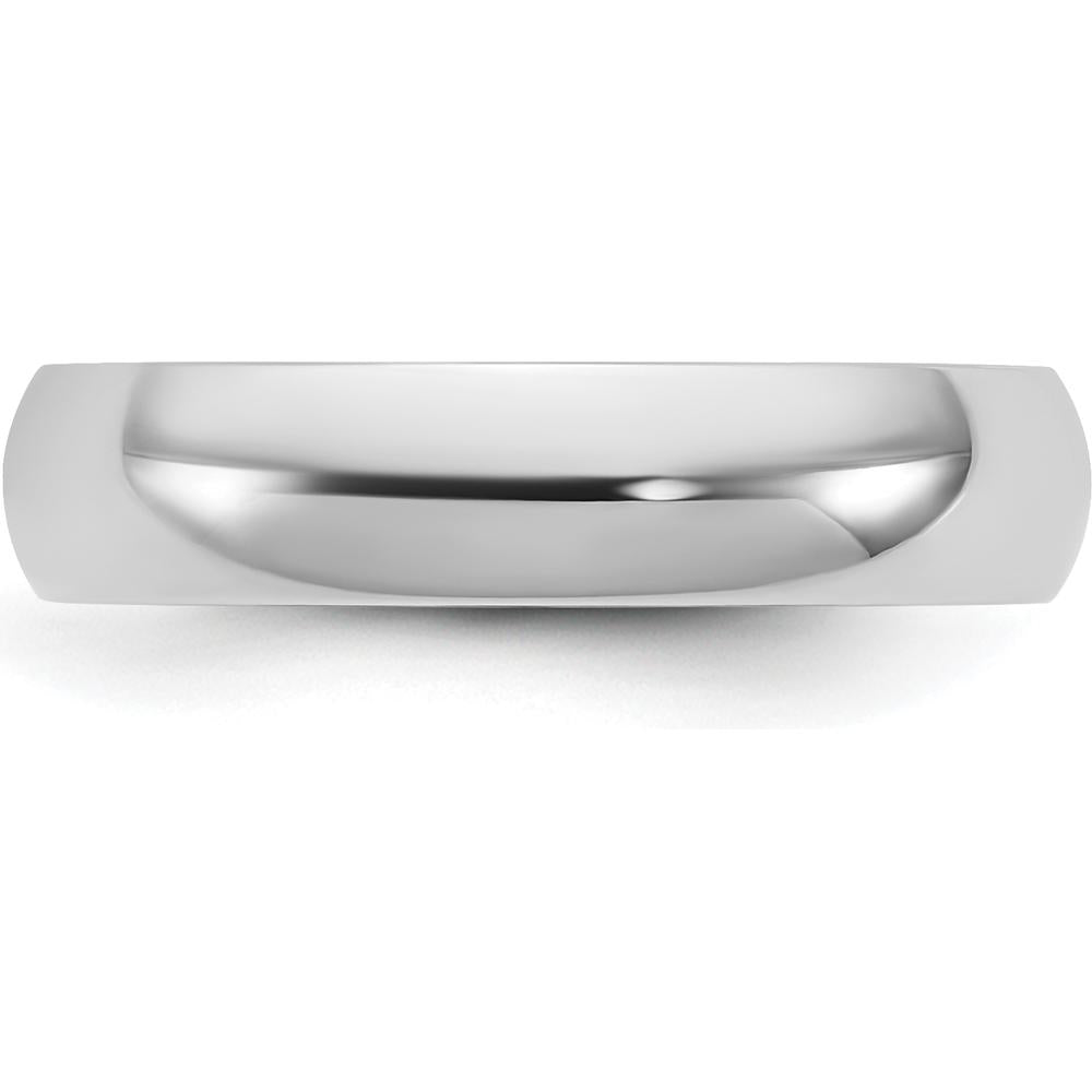 14K White Gold 4.5mm Comfort Fit Band - Unisex Wedding Band by 0