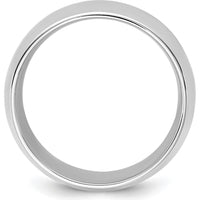 14K White Gold 4.5mm Comfort Fit Domed Wedding Band by 0