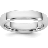 14K White Gold 4.5mm European Comfort Fit Band - Polished Finish by 0