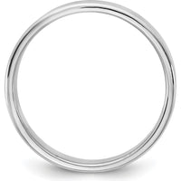 14K White Gold 4.5mm Flat Band Wedding Ring - Polished Finish, Engravable by Luciano & Cie