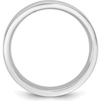 14K White Gold 4.5mm Flat Comfort Fit Wedding Band - Polished Finish, Engravable by Luciano & Cie