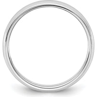 14K White Gold 4.5mm Milgrain Edge Half Round Wedding Band by Luciano & Cie
