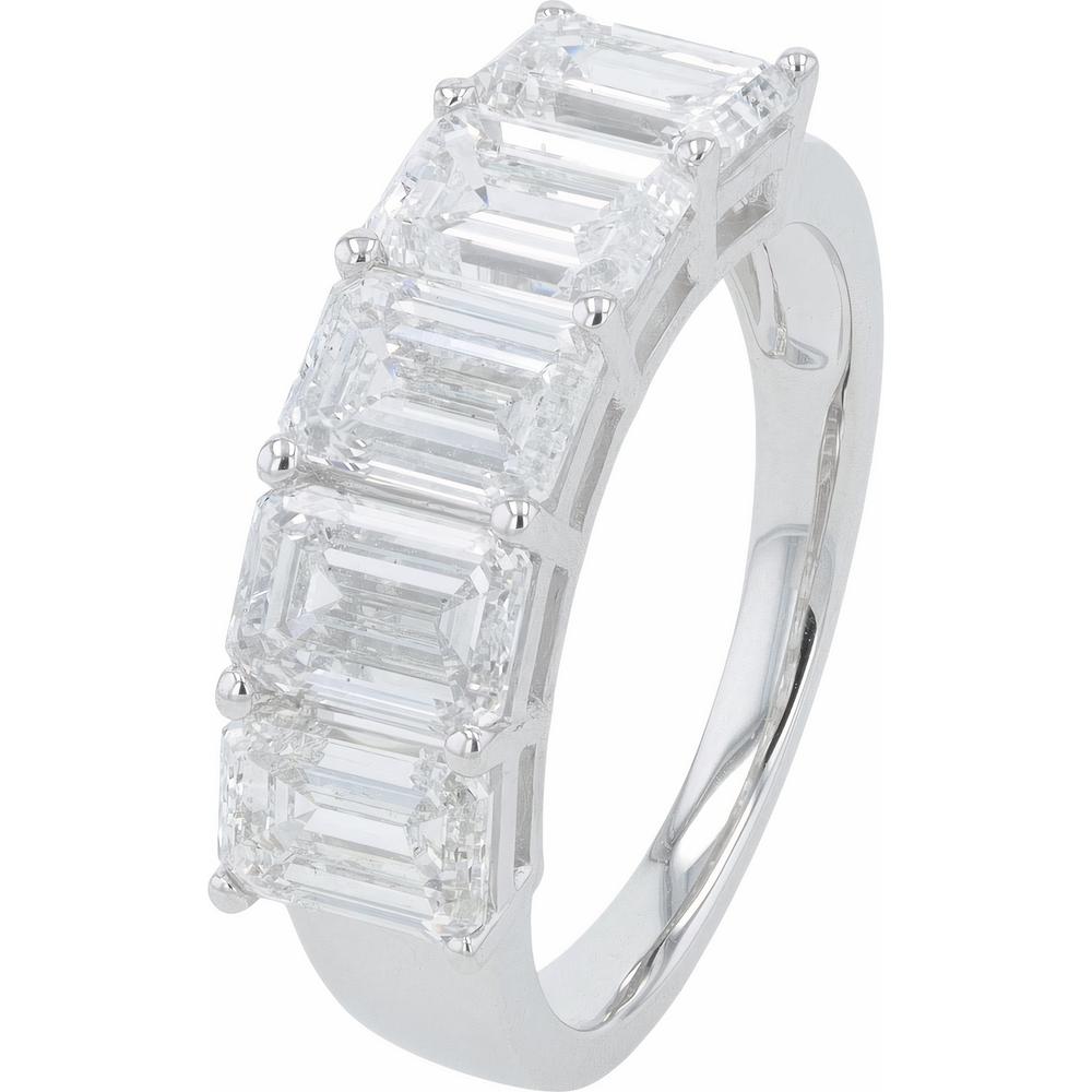 14K White Gold 4 Carat Lab-Grown Diamond Band - Timeless Luxury Ring