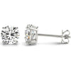 14K White Gold 4 Carat Total Weight Lab Diamond 2 Carat Four-Prong Wire Stud Earrings by Robinson's Jewelers