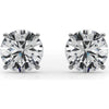 14K White Gold 4 Carat Total Weight Lab Diamond 2 Carat Four-Prong Wire Stud Earrings by Robinson's Jewelers