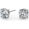 14K White Gold 4 Carat Total Weight Lab Diamond 2 Carat Four-Prong Wire Stud Earrings by Robinson's Jewelers