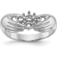 14K White Gold 4-Stone Family Ring Mounting - Customizable Design by Oro Pregiato