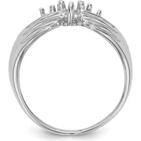 14K White Gold 4-Stone Family Ring Mounting - Customizable Design by Oro Pregiato