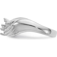 14K White Gold 4-Stone Family Ring Mounting - Customizable Design by Oro Pregiato