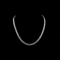 14K White Gold 40.7 Carat Tennis Necklace with 80 Round Brilliant Cut Lab Diamonds - E-F VS Clarity - Covaloro Fine Jewelry